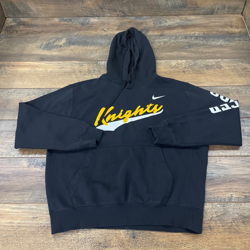 Nike UCF Knights Mens Medium Black Pullover Hoodie Sweatshirt Graphic Fleece
